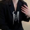 European And American Luxury Full Rhinestone Tassel Brooch Multi-Layer Rhinestone Autumn And Winter Sweater Joker Brooch