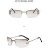 Women's sunglasses, men's and women's fashion frameless sunglasses