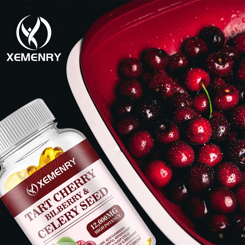 Tart cherry, blueberry, and celery 12000 mg - Powerful uric acid cleanser, supports joint health