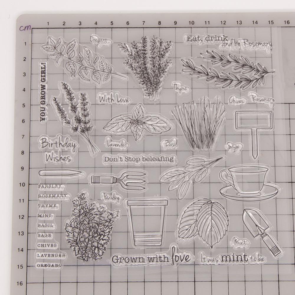 Transparente transparente Silikon-Stempel mit Blätterzweig, für Siegel, DIY, Scrapbooking, Fotoalbum, Dekor, Kunst, Gartenpflanze