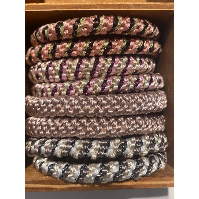 8 szt./partia damskie modne kolorowe gumki do włosów na Bransoletkę dziewczęce elastyczna gumka do włosów knekki sznurek do włosów knekki haar elastiek