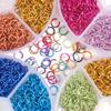 Ca. 1080 Stück/Karton 6 mm Bunte Aluminium Offene Ringe Spalt-Sprungringe Verbinder-Set für Schmuckherstellung DIY Halsketten-Zubehör