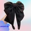 Versatile Pearlescent Bow Claw Hair Clip - Princess Style for Summer and High Ponytails