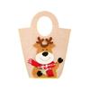Christmas Gift Bags with Handles Santa Reindeer Snowman Holiday Tote Bag Thick Non-Woven Handbag Party Favor Bags for Kids Holiday Events