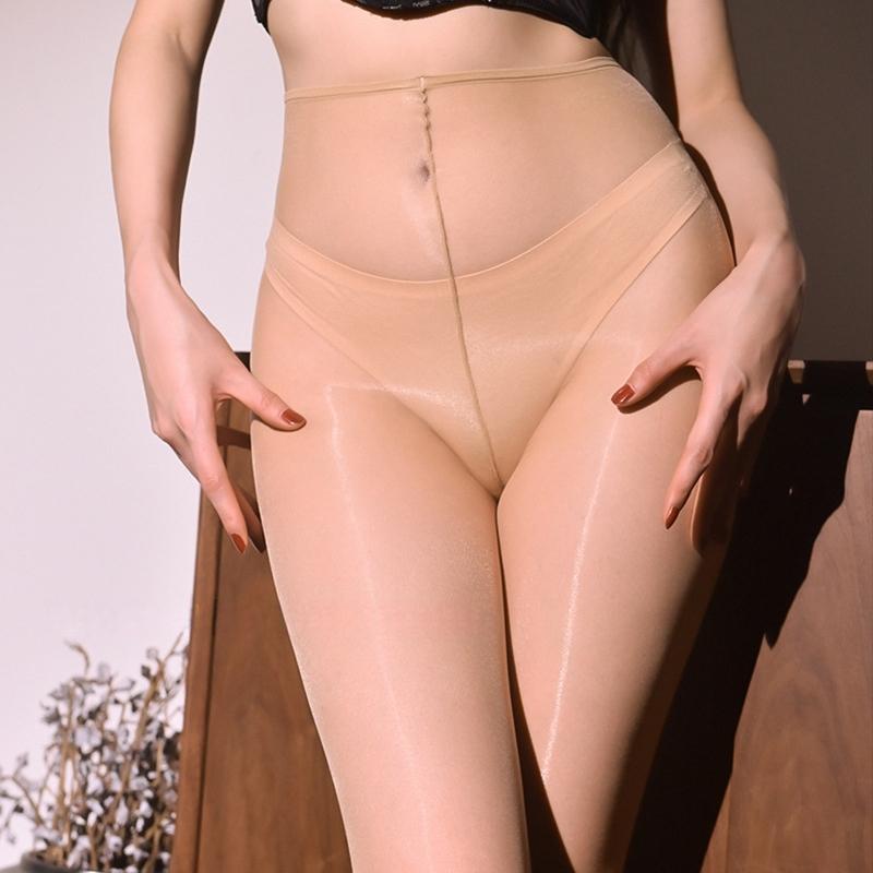 1D Thin Breathable Stockings Women Smooth Anti-hook Tights Large Size Oil Glossy High Waist Stretchy Pantyhose Sexy Underwear