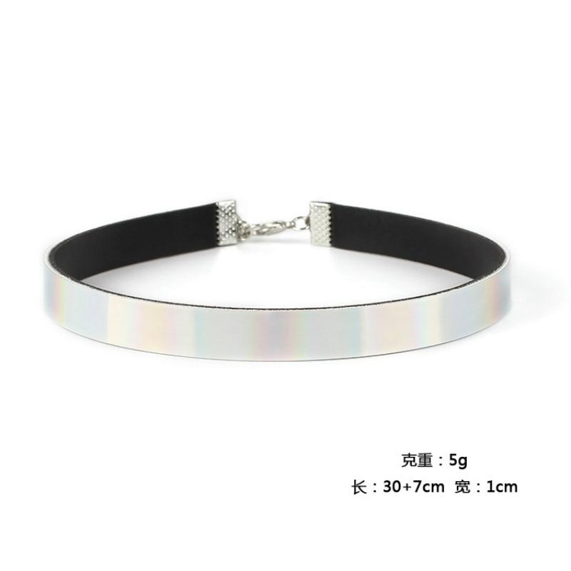 Day Collar Holographic Choker Submissive Pu Leather Necklace Collars & Leashes