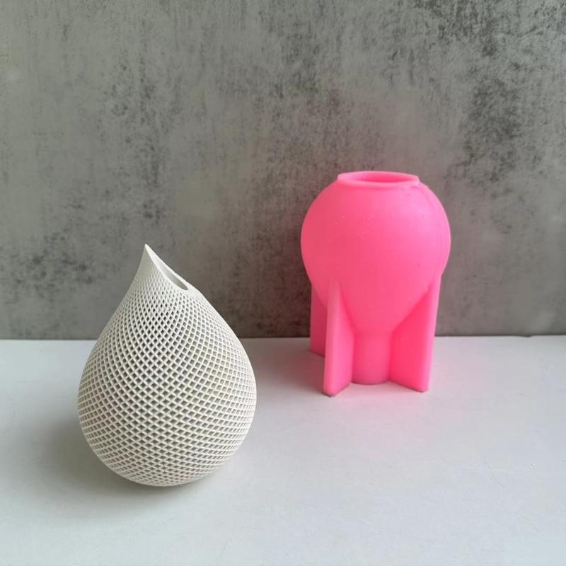 Water Drop Vase Candle Molds for Making Candle Soap Gypsum Ornaments Room Decorations Christmas Chrismas Gift