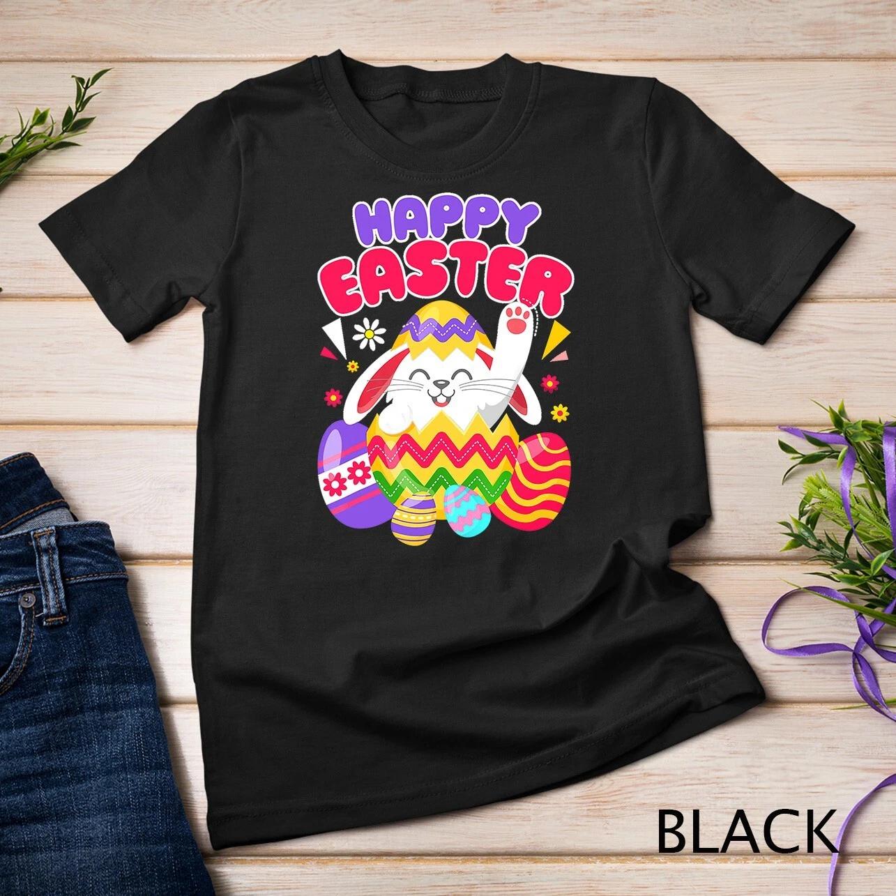 Happy Easter Bunny Easter Eggs T-Shirt Unisex T-shirt 1 S