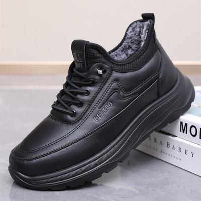 Zapatos de Invierno para Hombre Antideslizantes Cálidos Impermeables de Algodón para Mediana Edad y Ancianos