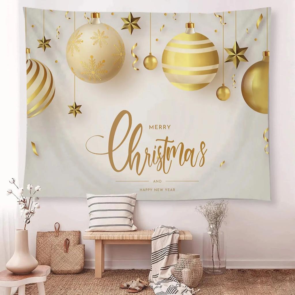 Christmas Pattern Tapestry Home Bedroom Living Room Wall Decoration Santa Claus
