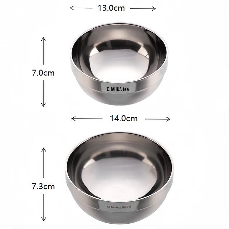 Double-Layer 304 Stainless Steel Insulated Bowl 2-Piece Set