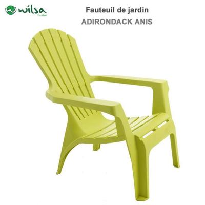 Poltrona Adirondack resina polipropileno Wilsa Garden - Anis - 1 Poltrona Adirondack