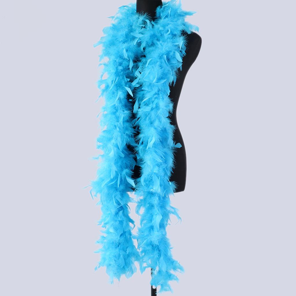 DIY 2m Puffy Turkey Feathers Boa Women's Carnival Neck Costume Accessory Professional Stage Performance Craft Ladies Fluffy Prop