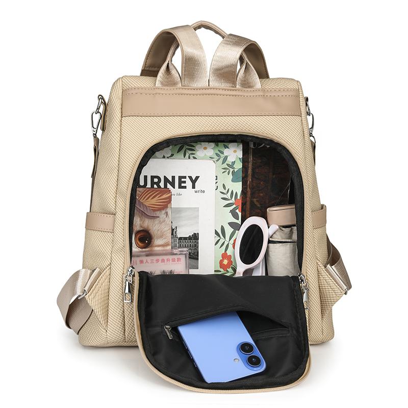 Μαλακό Δερμάτινο Σακίδιο Αντικλεπτικό Σακίδιο Ταξιδίου Μεγάλης Χωρητικότητας Τσάντα Ώμου Πολλαπλών Θέσεων Σχολική Τσάντα Μαθητή