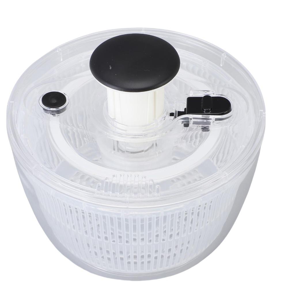 Large Capacity Vegetable Washer Spinner Bowl Transparent Black Salad Washer  Meal Prep