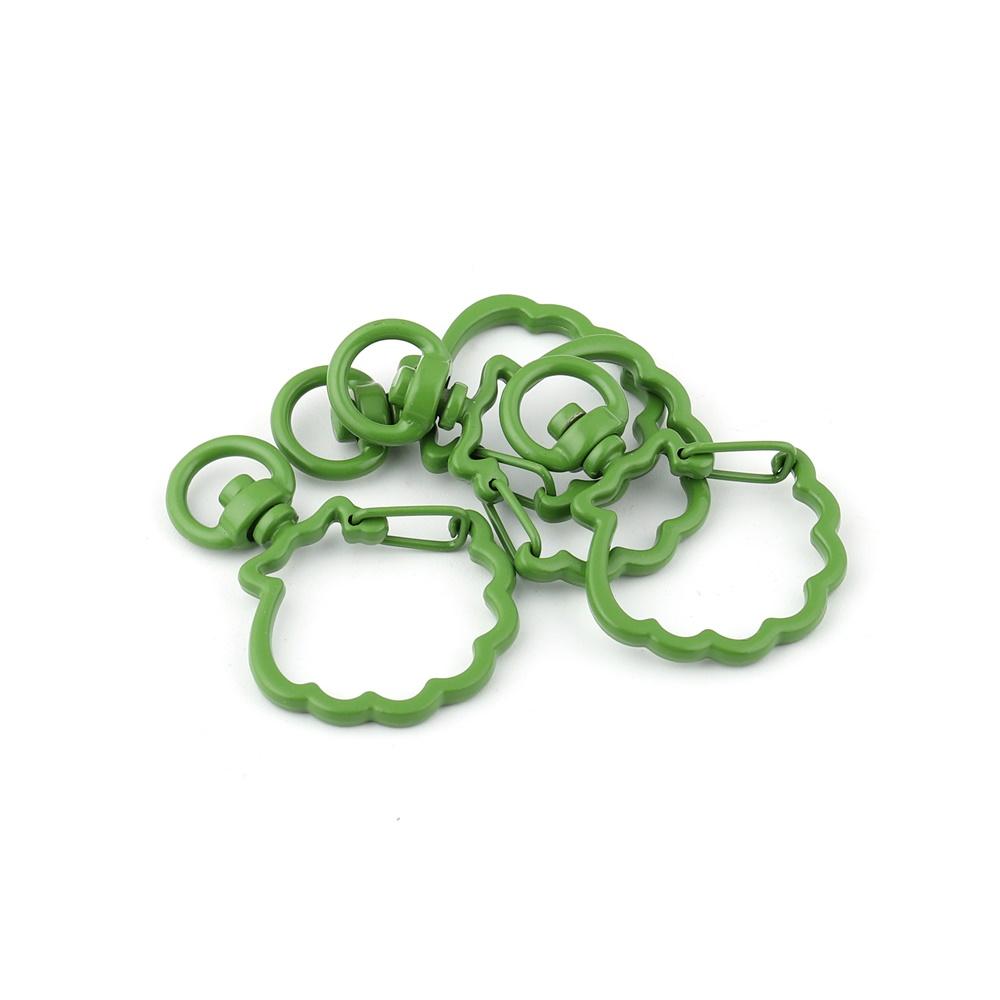 5Pcs/lot Metal Colorful Shell Shape Lobster Clasp Hooks Key Rings Connectors DIY Keychain Jewelry Making Findings Accessories