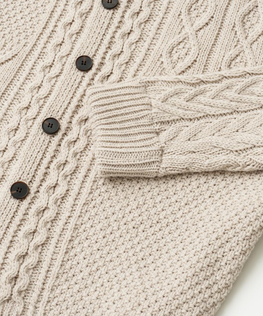 Another Office Grandma Cable Cardigan (Oatmeal)