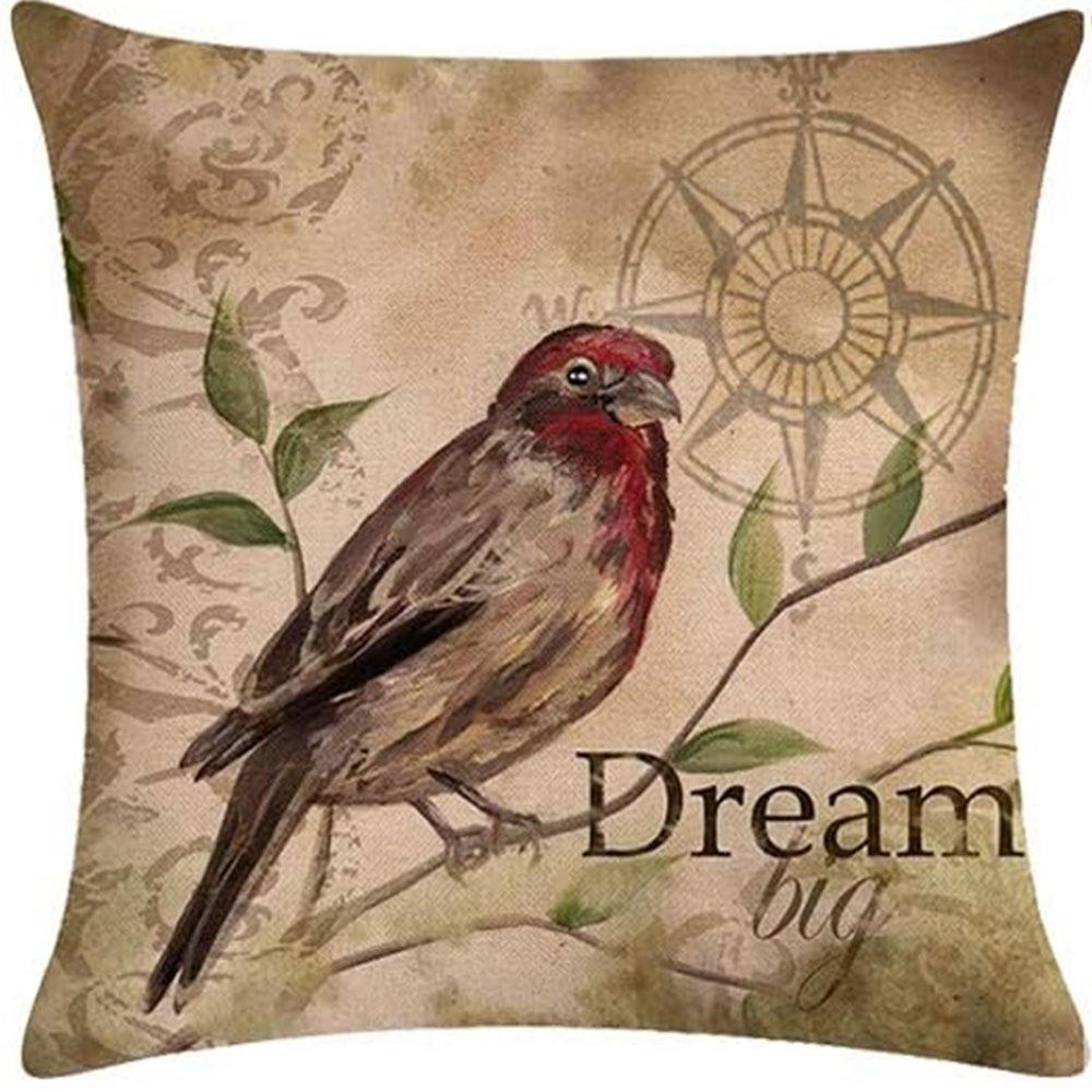 

Blue and White Simple Pattern Slogan PillowcaseBedroom Living Room Sofa Home Decor Polyester Cushion Cover with Zipper 16x16Inch