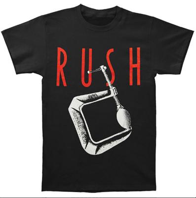 Vintažinis Rush Rockk Grupės Juodas vyriškas marškinėlis Vyriški Moteriški Marškinėliai Viršus S M L 234XL A412