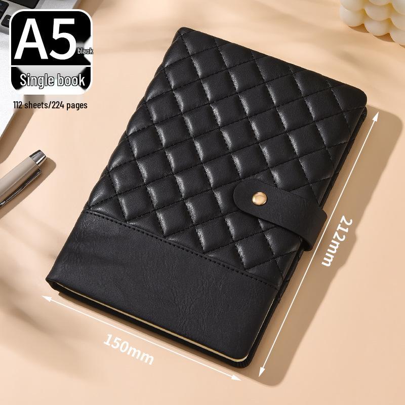 A5 Business Diary Gift Box with Custom Logo - Thick Bread Splicing Design Notebook