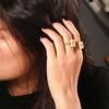 Creative Nation Hip Hop Transfer Beads Chinese Character Mahjong Rings Fashion Jewelry Women Ring