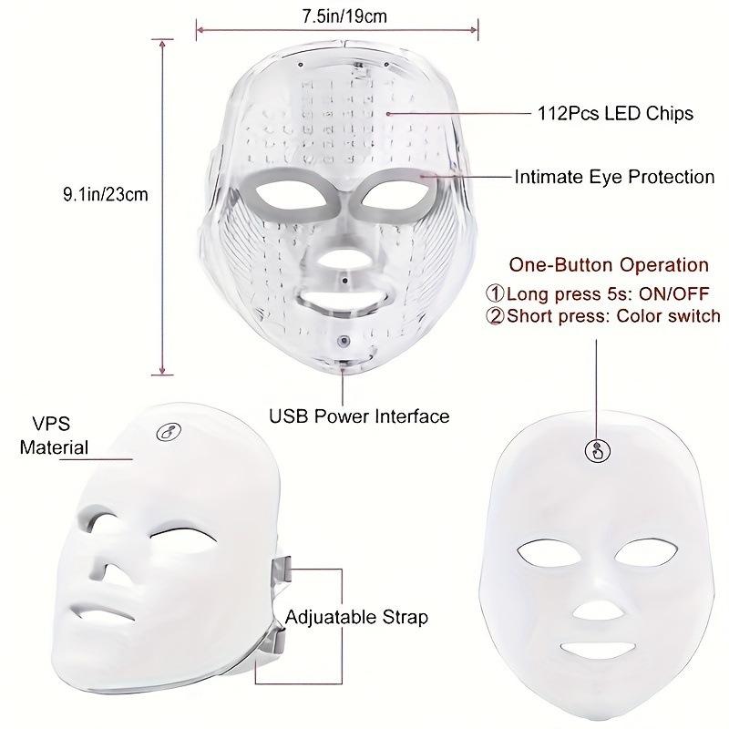 1PC Large Row Light Silicone Photon Skin Rejuvenation Beauty Mask Household Infrared LED Anti-wrinkle and Acne Mask Instrument