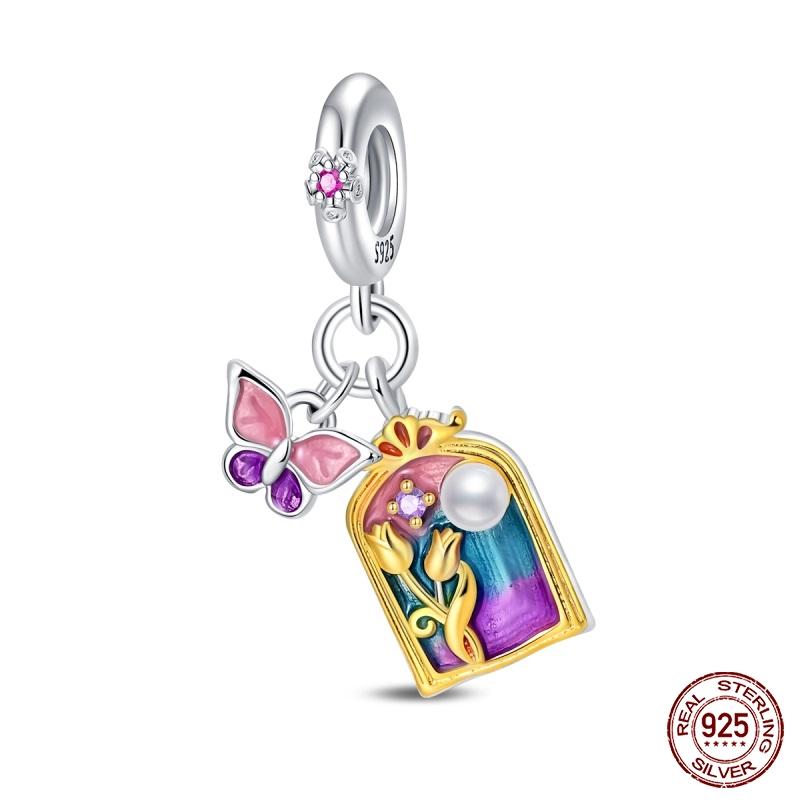 New Copper Fashion Glowing Space Astronaut Spaceship Charms Beads Fit Brand Original Bracelet Diy Jewelry Gift