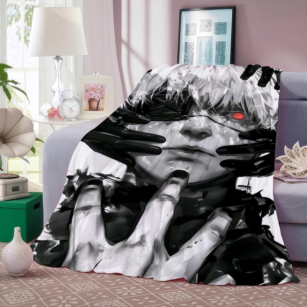Anime T-Tokyo Ghoul Blanket Warm And Soft Suitable For Bedroom Living Room Sofa Bed Office Travel Camping