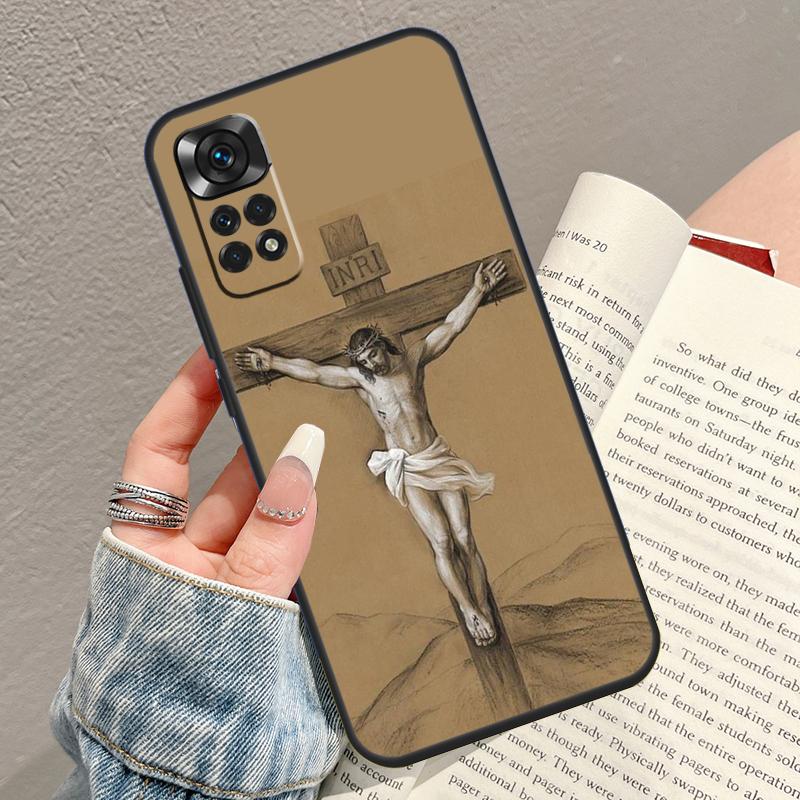 Jesus Christ Cross Phone Case For Xiaomi Redmi Note 14 13 Pro 9 10 11 12 15 Pro Plus 14C 13C 10C 12C 15C Cover