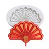 for Creative Folding Fan Shape Fondant Cake Silicone Mold Pastry Chocolate Mould Candy Ice Cube Mold DIY Baking Tool