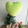 Ponteira de Árvore Coração Verde Ponteira de Árvore Coração de Pelúcia Macia Coração de Amor de Pelúcia com Base de Mola de Metal para Árvores Mini Grandes St. Decoração de Festa de Dia de São Patrício