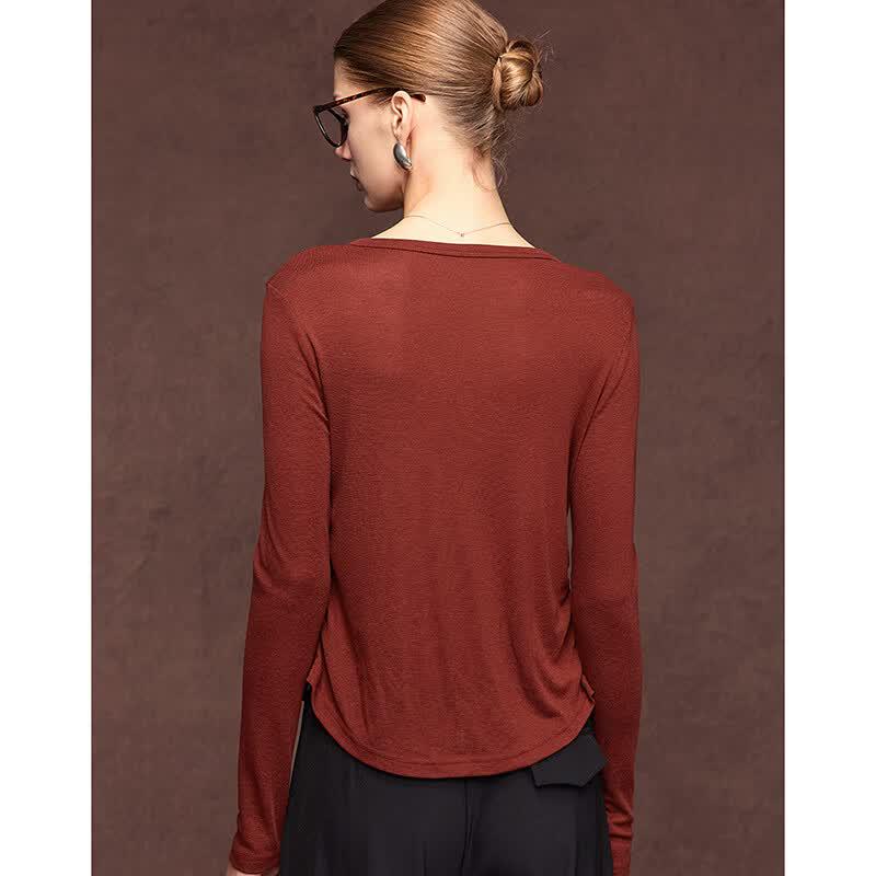 Women's V-Neck Wool Blend Knit Cardigan
