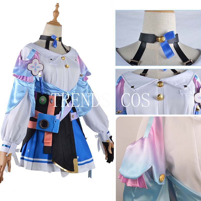 March 7th Cosplay Costume  Big Size March 7th Dress Wig Role Play Lolita Outfits For Comic Con
