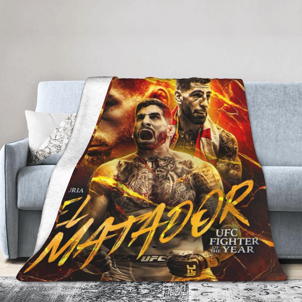 Ilia Topuria Wrestling Wrestler Blanket Lightweight Thin Fleece Cute Present Throw Blankets Rug Piece