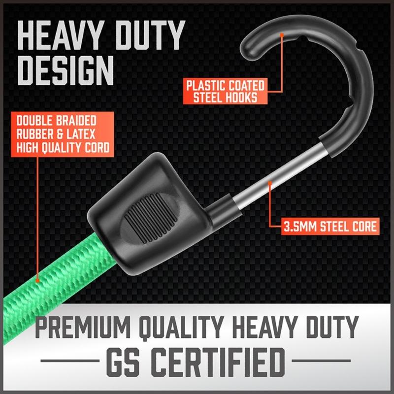 Multipurpose Anti Slip Elastic Straps Bungee Ropes Cord For Motorcycle Bicycles Cargo Secure Fastening No Tools Needed
