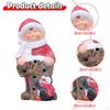 Ceramic Christmas Figurine Sculpture Photo Props Collection Decorative Figure with LED for Table