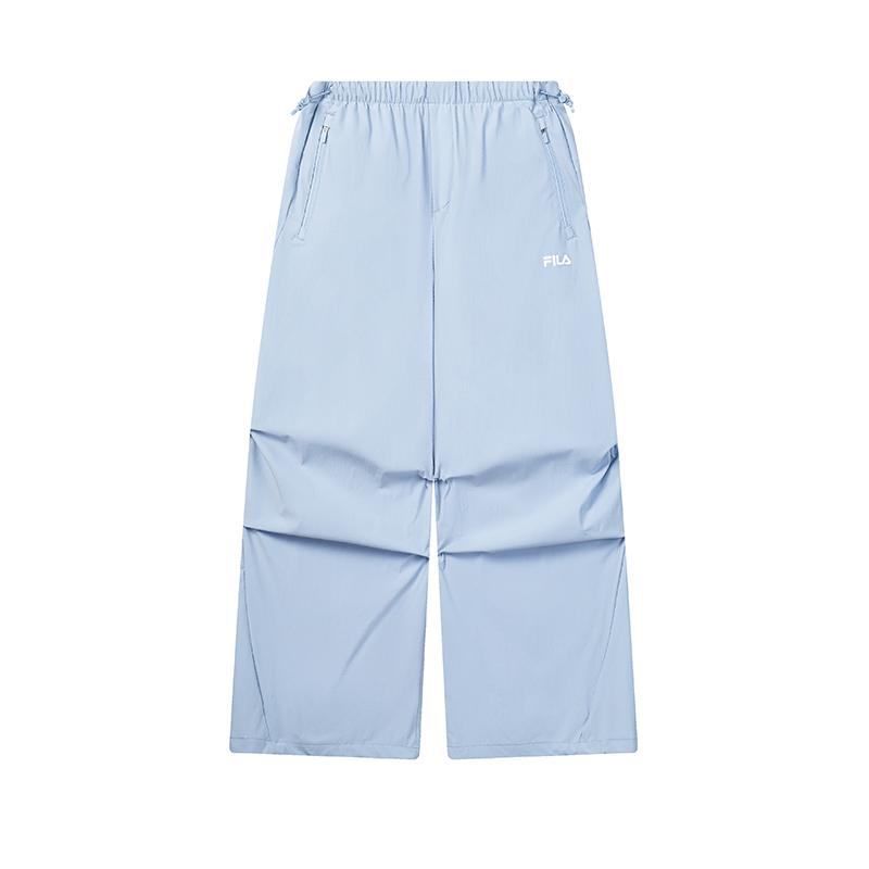 

FILA Original Fashion Simple Solid Color Classic Retro Sports Style Versatile Loose Woven Casual Pants Women bottoms Navy-Blue F11W629801FLB S