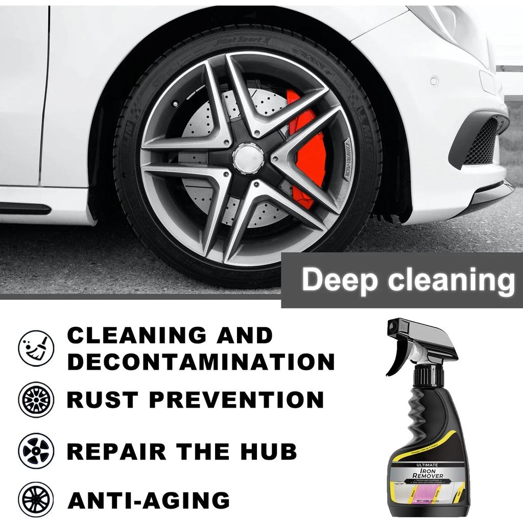 Rust Remover Spray Multi-Purpose Paint Rust Inhibitor Derusting Spray Car Rust Removal for Wheel HubChrome Paint care tool