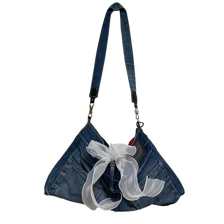 La Maison De Dodo Re:Black Denim Shoulder Bag (Blue Denim)