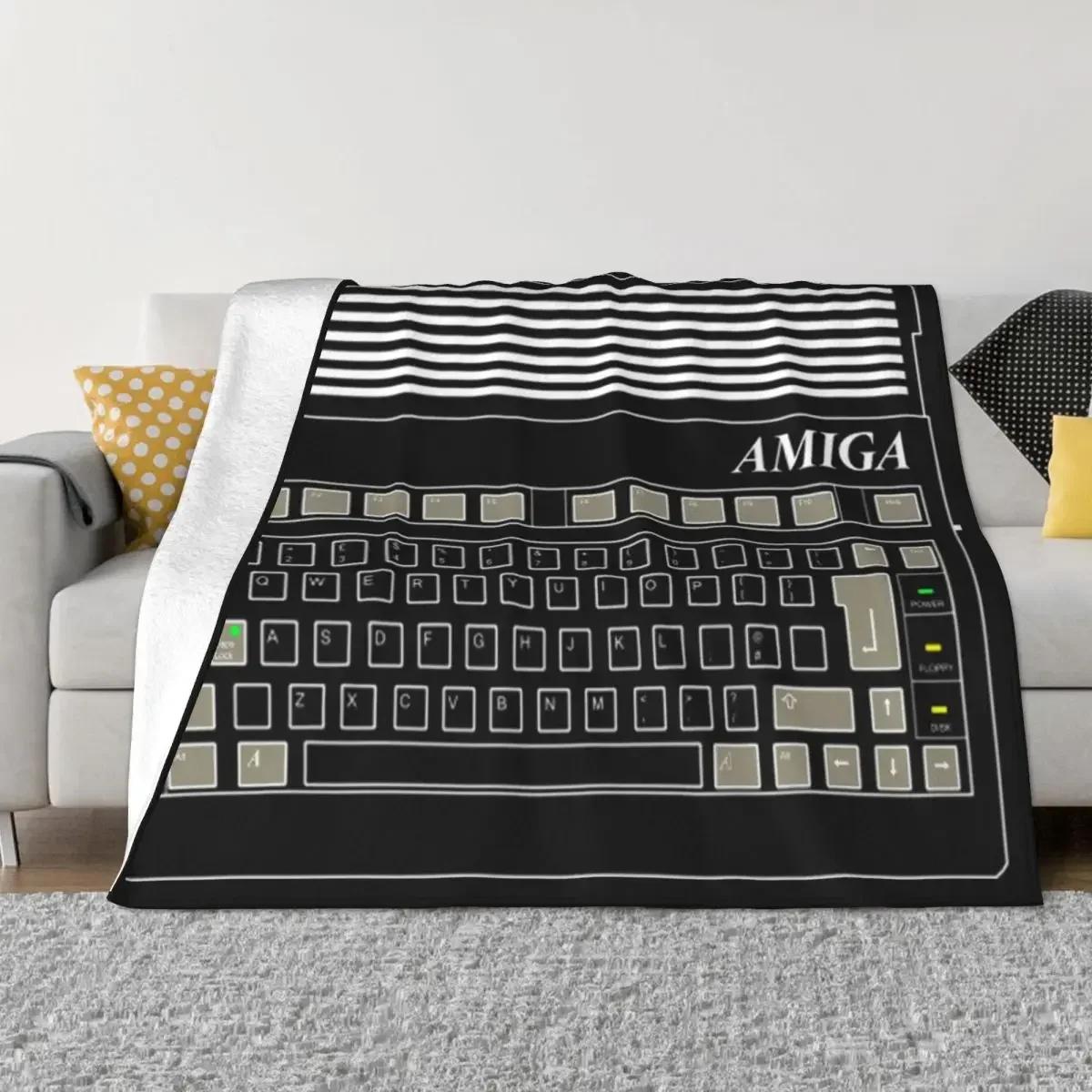 Retro Commodore 64 Blanket Soft Fleece Spring Autumn Warm Flannel C64 Amiga Computer Throw Blankets for Sofa Car Bed Bedspread 30x40in