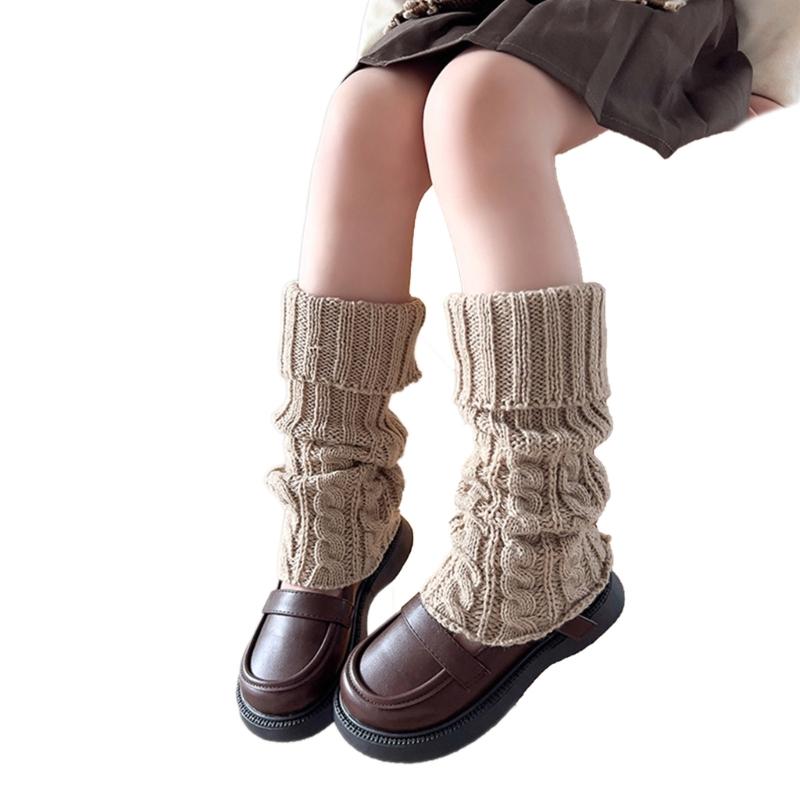 Fashion Knit Leg Warmers for Little Girls Knee High Socks for Dress Toddler Winter Slouchy Socks Thicken Warm Leggings