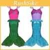 Mermaid Costume Dress For Girls With Milk Silk Fabric For Halloween Cosplay