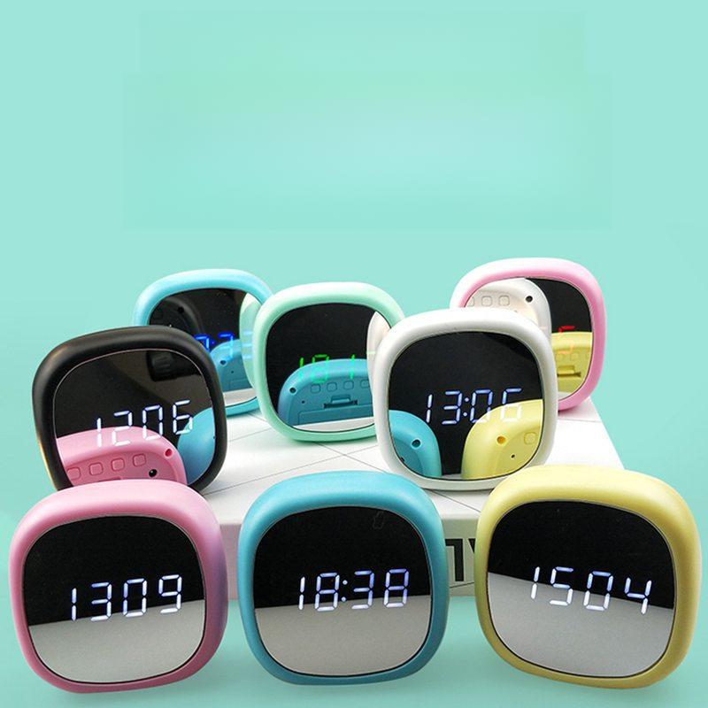 New creative mirror clock multi-functional alarm clock LED makeup mirror electronic clock dual-purpose power supply mirror clock 0708L