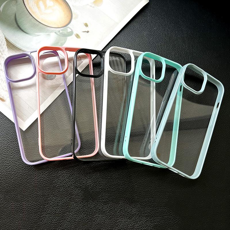 Custodia Trasparente Colorata per iPhone 17 Air 16 Plus 15 14 13 12 11 Pro Max X XS XR Antiurto Trasparente Cover Protettiva