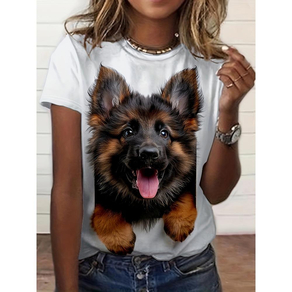 

Летний женский повседневный топ с коротким рукавом и круглым вырезом, с принтом в виде кролика с длинными ушами, модный XL