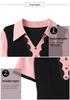 Color-Block Chic Plus Size Two-Piece Look Dress - Short Sleeve Summer Fashion for Women
