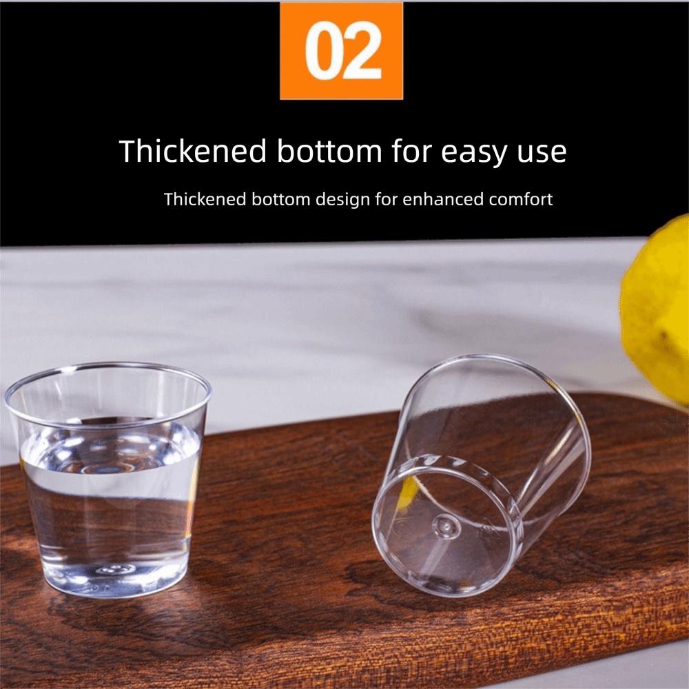 20/50pcs Transparent Clear Plastic Cups Thicken Try Drinking Cup Reusable Muffin Cup Reusable Disposable Plastics Cup