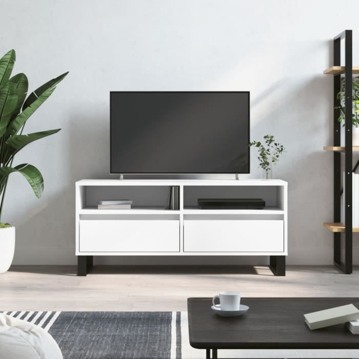 VidaXL TV Cabinet White 100x34.5x44.5 Cm Engineered Wood 831244