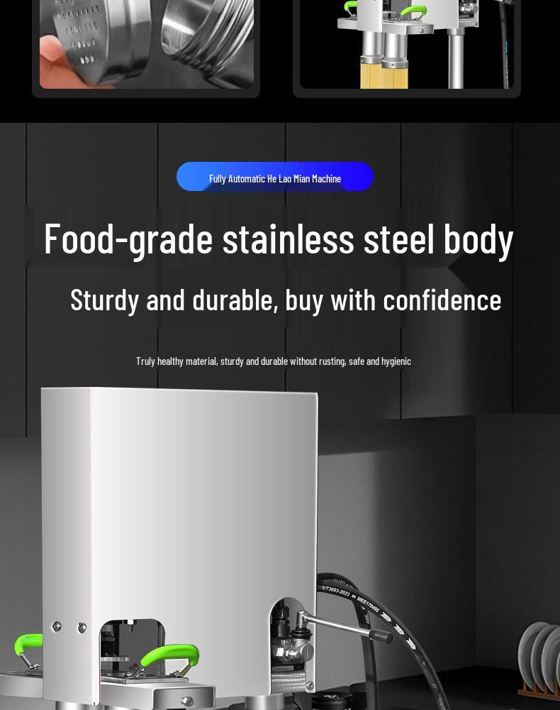 Commercial Electric Stainless Steel Automatic Noodle Press for Fresh Buckwheat & Ramen