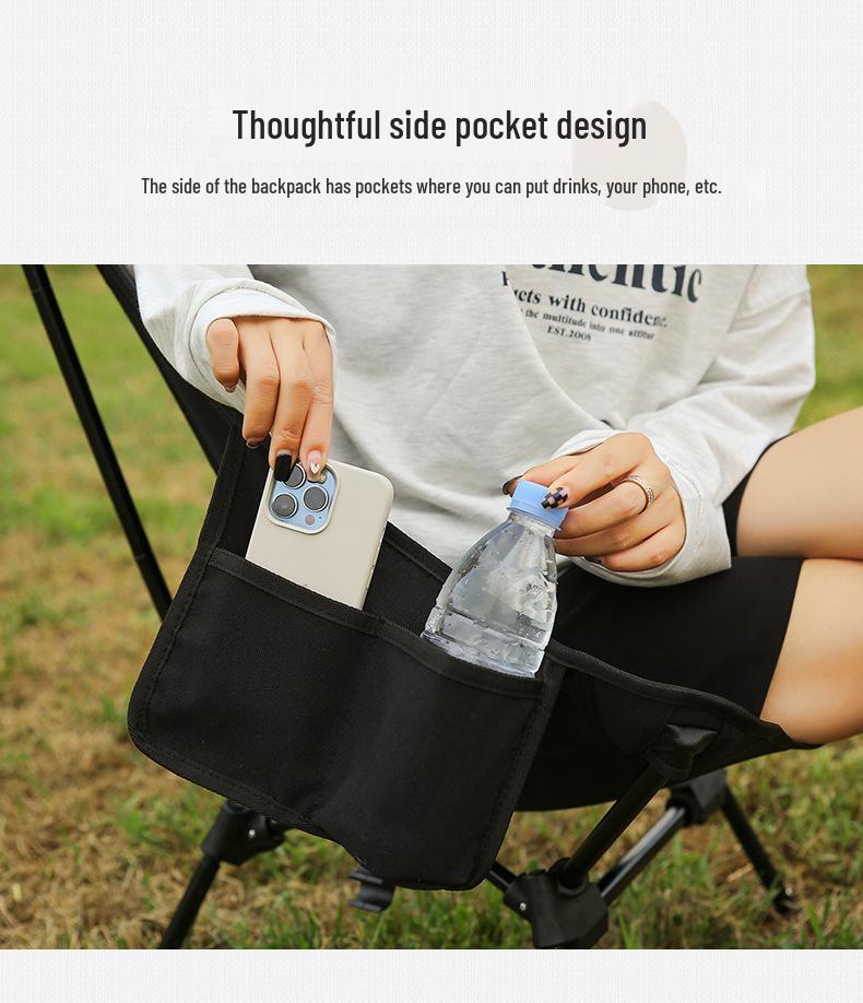 Ultra-light Portable Adjustable Folding Moon Chair for Outdoor Camping